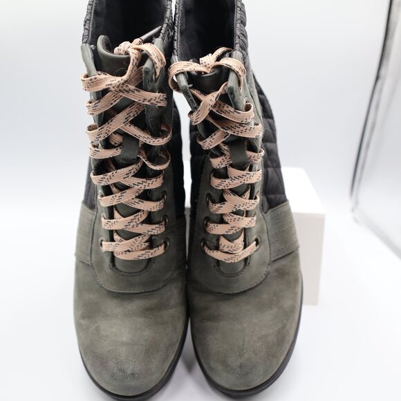 Sorel Women’s Lexie Wedge Waterproof Leather Bootie Olive Size 8.5 - Picture 8 of 11